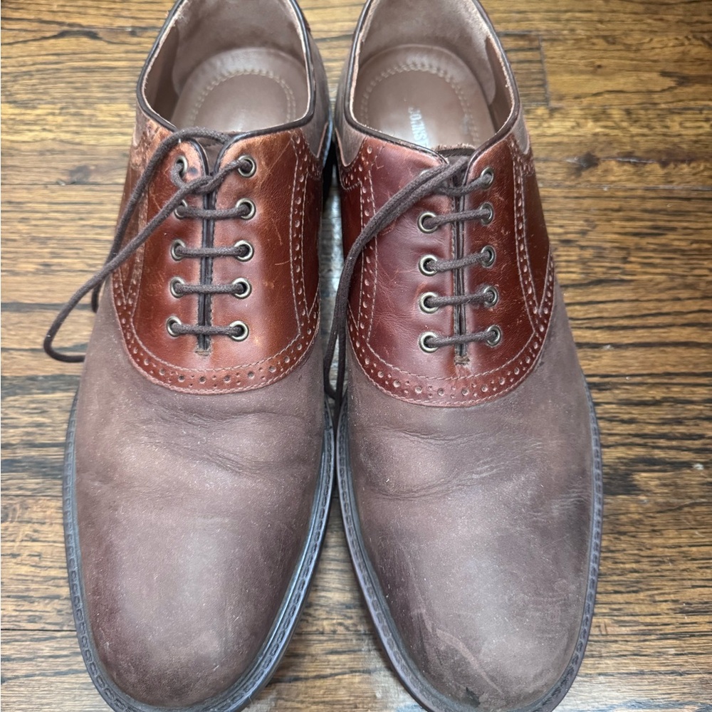 Johnston & Murphy Men's Brown Leather Oxford Shoes